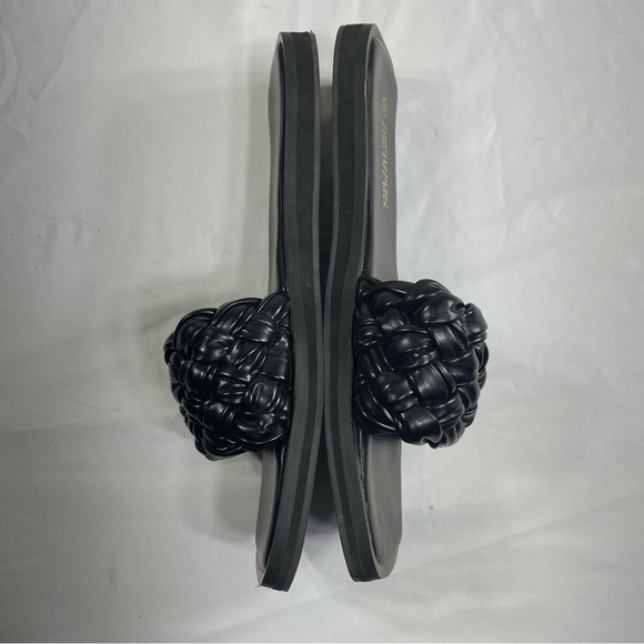 Dream Pairs Women’s Braided Strap Square Toe Open Toe Slide - Picture 4 of 6